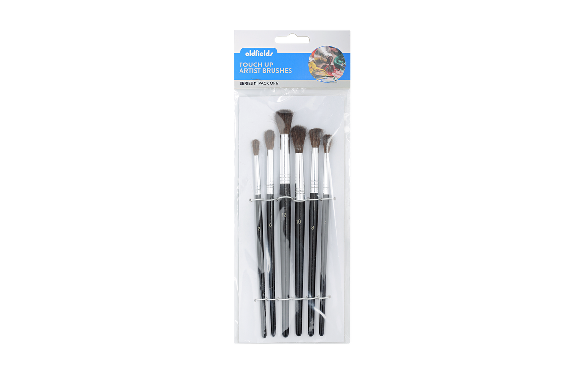 Touch Up Brush  (6 Pack of 10,13, 18, 20, 24 & 28mm)