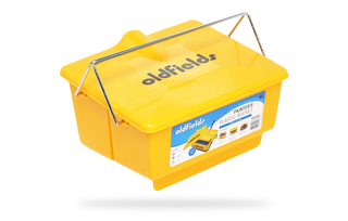 Yellow Plastic Roller Bucket with Ramp & Lid