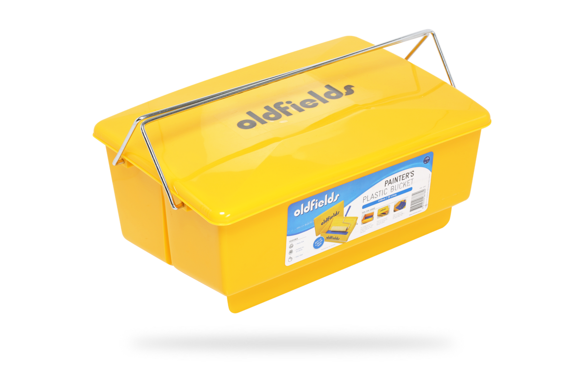 Yellow Plastic Roller Bucket with Ramp & Lid