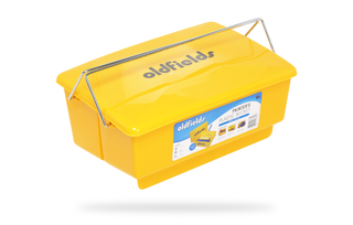 Yellow Plastic Roller Bucket with Ramp & Lid